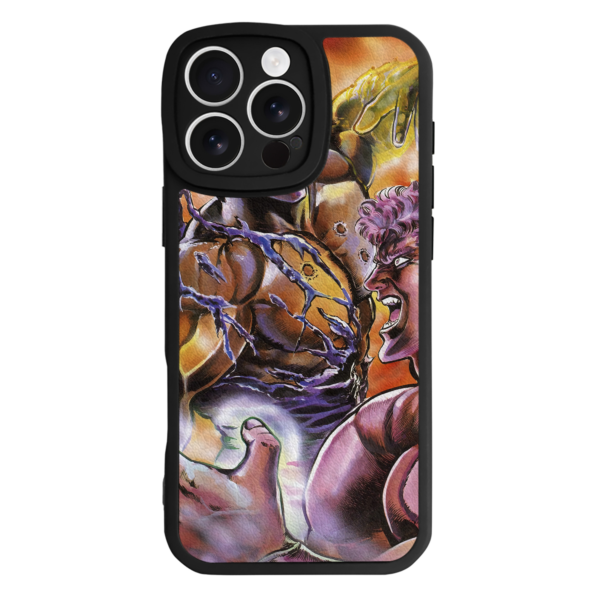（画像用） 北斗の拳 Fist of the North Star 【iPhone 16シリーズ対応】シリコンスマホケース（レザー調） 材質：シリコン